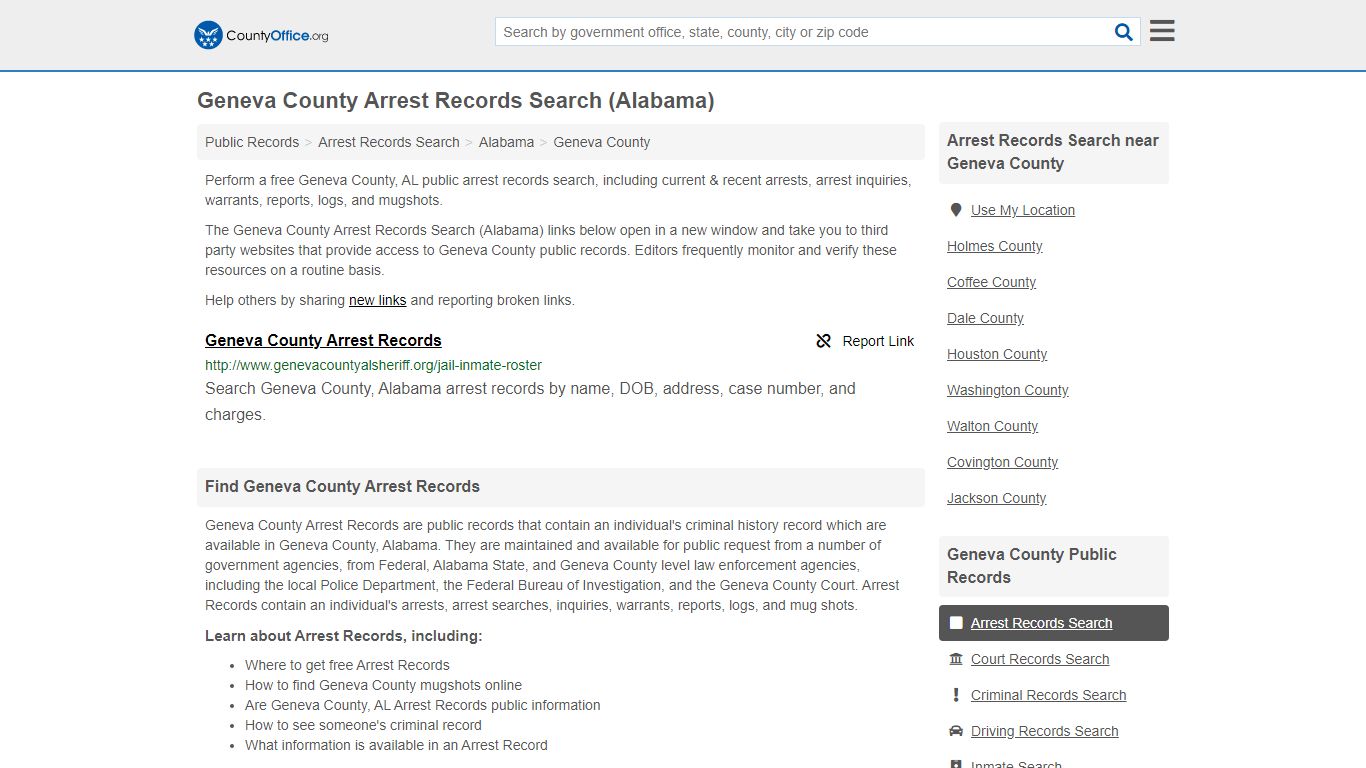 Arrest Records Search - Geneva County, AL (Arrests & Mugshots)